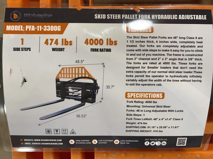 unused-2026-pallet-fork-hydraulic-adjustable-image-2