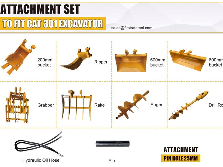qty-(8)-cat-301-excavator-attachment-...-see-description-image-1