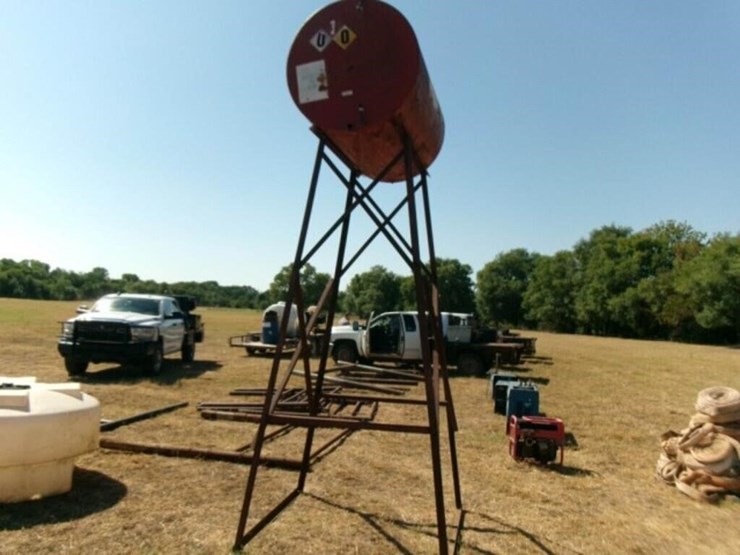 tank,-500gal-overhead-(red)-diesel-storage-w/stand-image-1