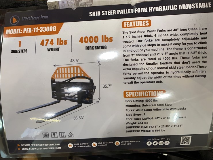 unused-2026-pallet-fork-hydraulic-adjustable-image-2