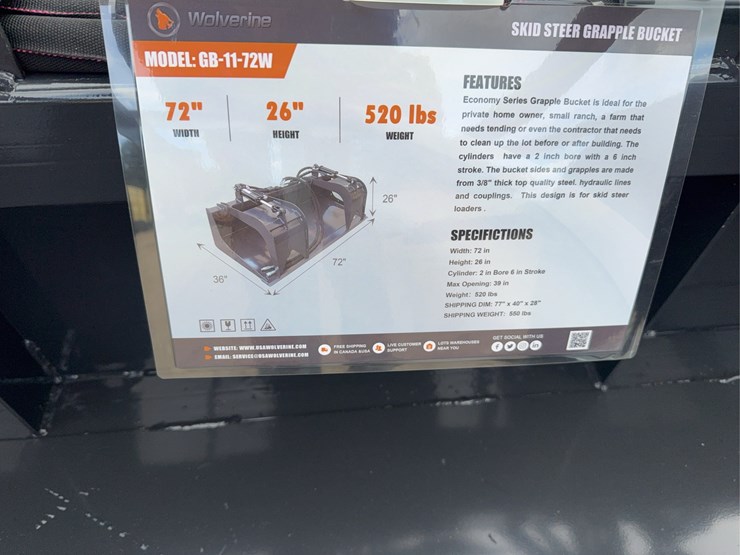 unused-2026-skid-steer-grapple-bucket-attachment-image-2