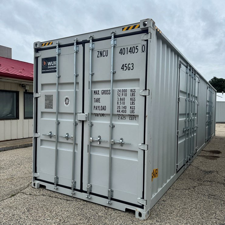 40 ft. One Time Use High Cube (HC) 3-Door Shipping Container at our 534 West Grand Avenue, Beloit location ... Buyer is Responsible for Delivery Fee