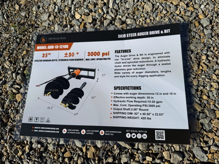 unused-2026-skid-steer-auger-drive-&-bit-attachment-...-you-are-bidding-on-two-rods-&-one-driver-image-1