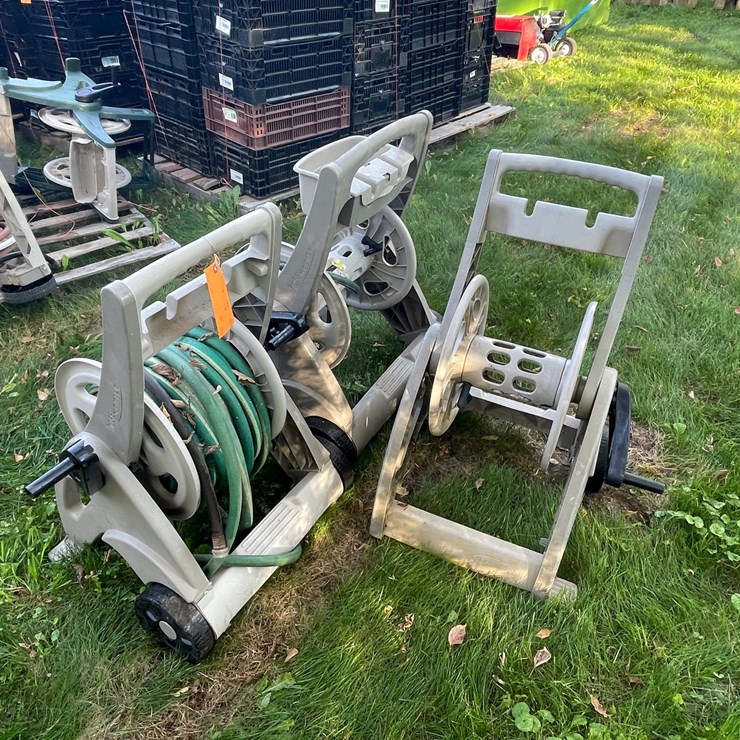#3227 • (3) Hose Mobile Hose Reels