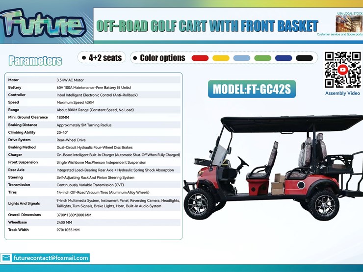 ft-gc42s-off-road-golf-cart-...-you-are-bidding-on-the-bottom-blue-cart-image-1