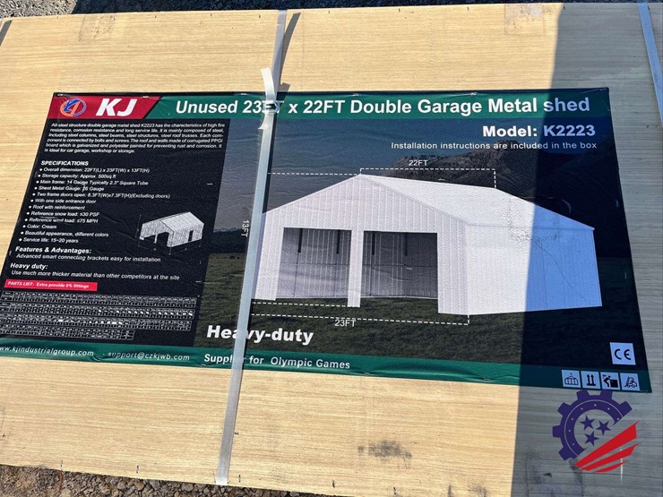 23ftx22ft-double-garage-metal-shed-2026-k2223-unused-image-5