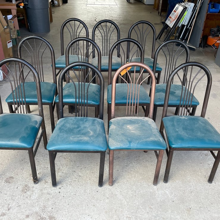#4658 • (11) Metal Restaurant Chairs