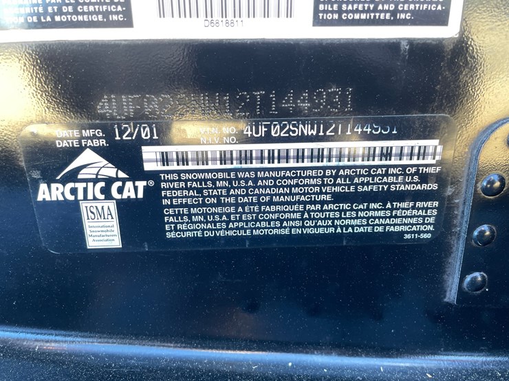 #1294-•-2001-arctic-cat-zl600-efi-snowmobile-(sells-with-bill-of-sale-only)-image-53