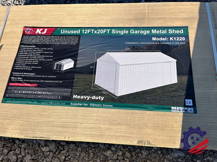12ftx20ft-single-garage-metal-shed-2026-k1220-unused-image-2