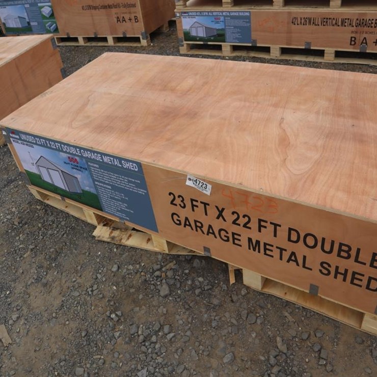 Double Garage Metal Shed