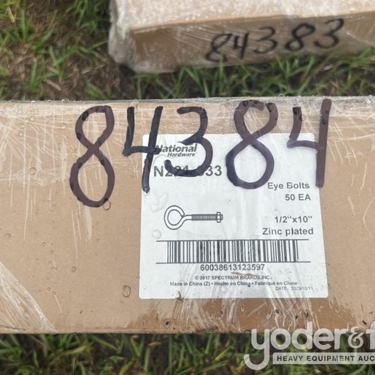 Unused 1/2 x 10 Eyebolts, 50 per Case