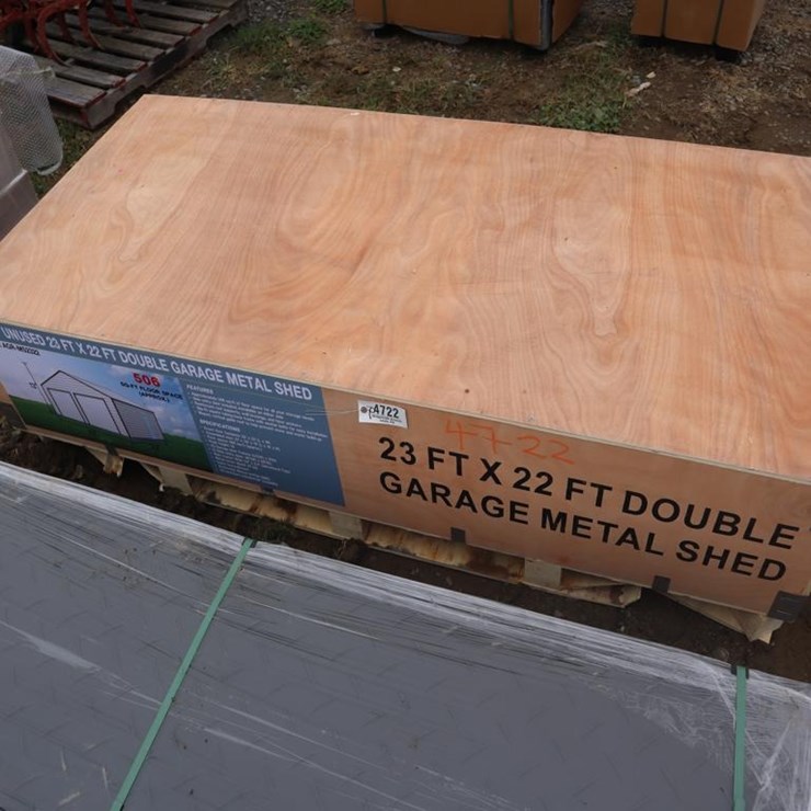 Double Garage Metal Shed