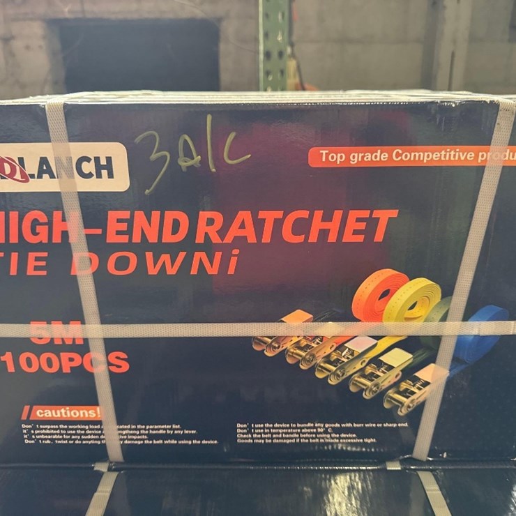 (100) New SD Lanch Co 5M Ratchet Straps