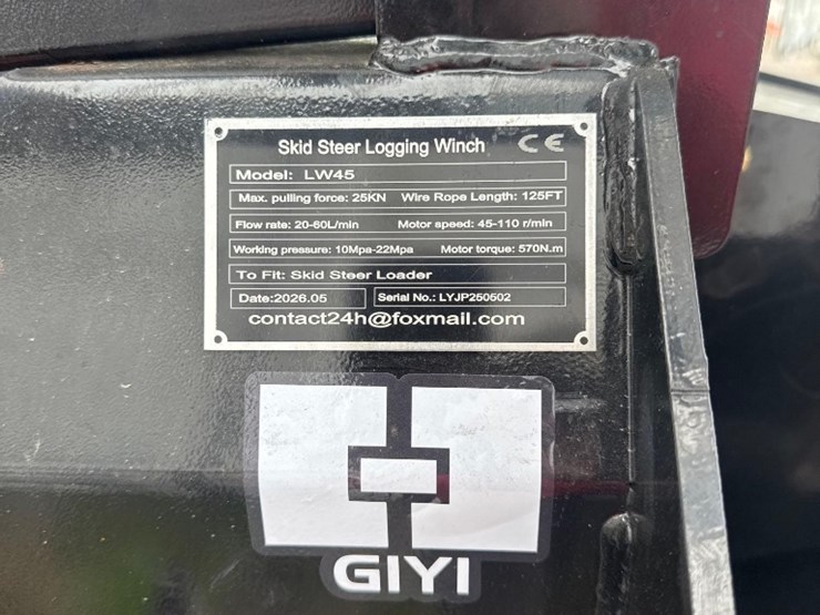 new-giyi-co-hydraulic-skidloader-logging-winch-model-lw45-image-2