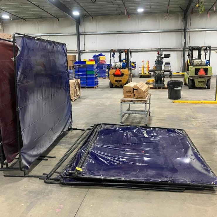 ASSORTED WELDING CURTAINS, INCLUDING SOME (NEW) IN BOX