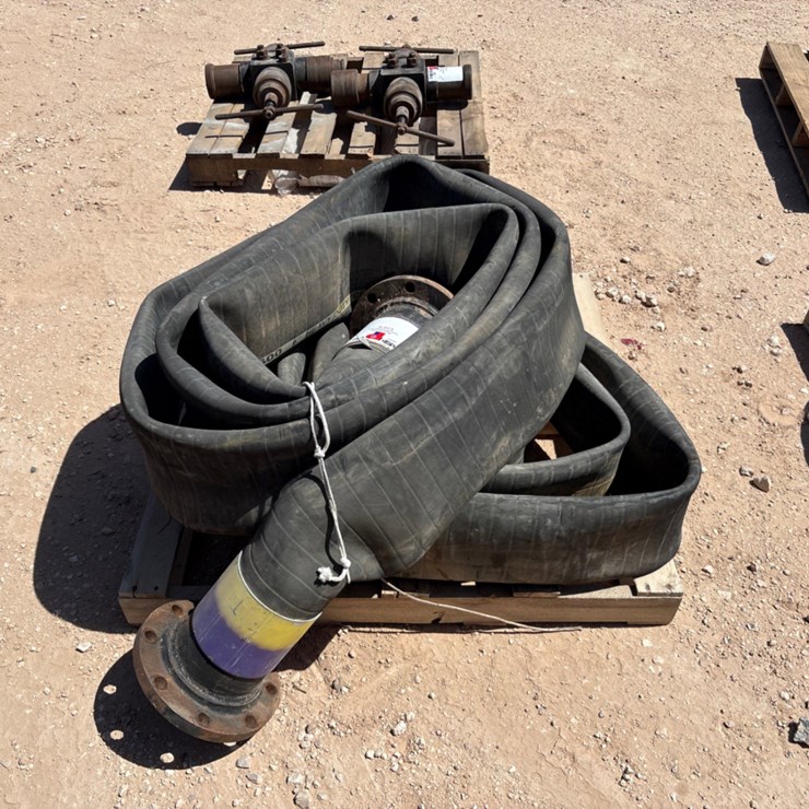 (2) flanged 6” lay-flat hoses