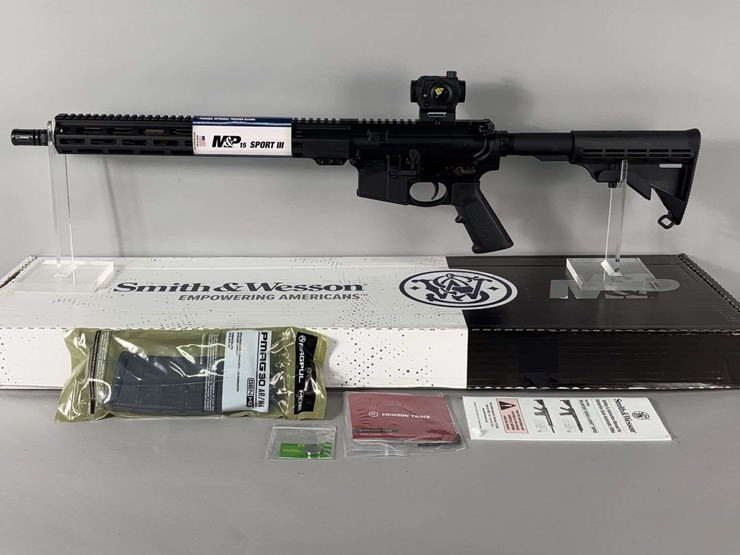 smith-&-wesson-m&p-15-sport-iii-5.56mm-rifle-sn#-tw89915,-red-dot-sight,-adjustable-stock,-manual,-in-original-box-image-1