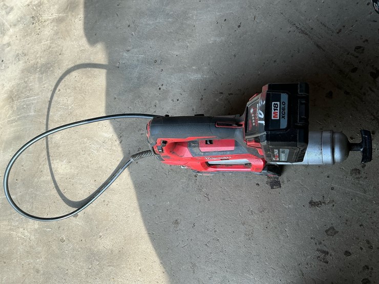 #108-•-milwaukee-m18-cordless-tool-lot:-2706-20-hammer-drill,-2646-20-grease-gun,-48-59-1808-rapid-charger-&-batteries-image-10