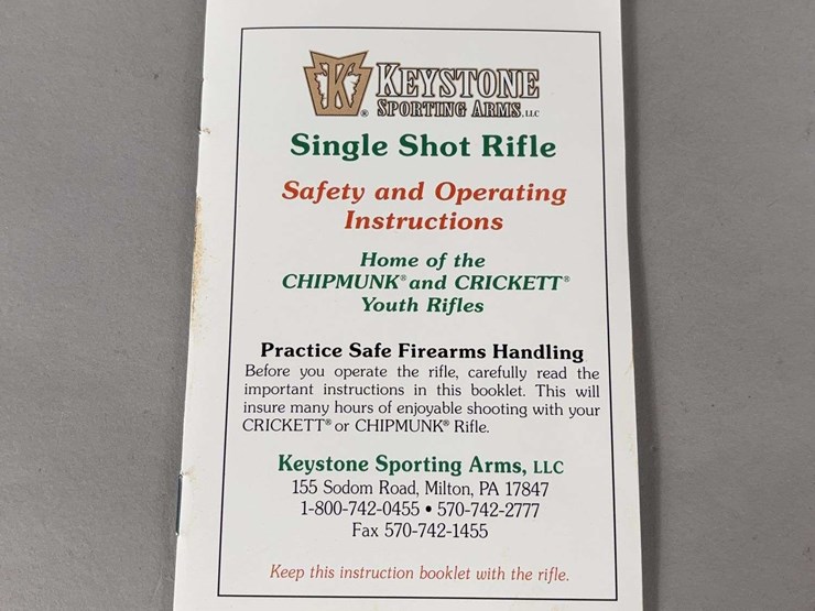 keystone-sporting-arms-crickett-my-first-rifle-.22-sllr-bolt-action-rifle-sn#-1156102,-manual,-in-original-box-image-18