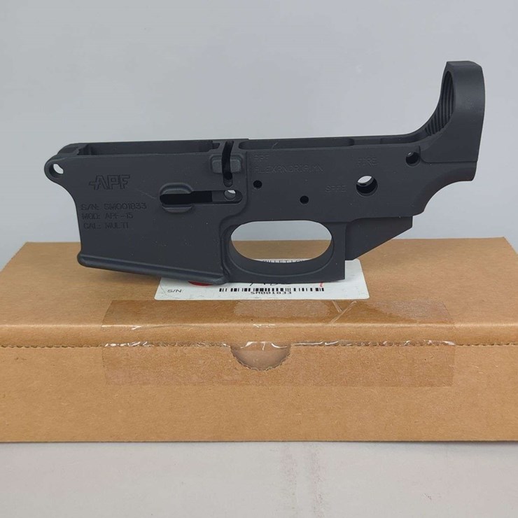 APF APF-15 Receiver SN# SM001833, For AR-15, Billet Lower Receiver, Anodized Surface, In Original Box