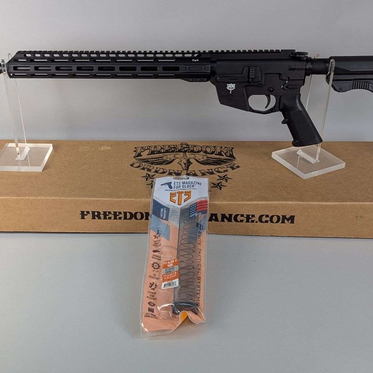 Freedom Ordnance FX-9 9x19mm Rifle SN# 069068, Extendable Stock, Manual, In Original Box