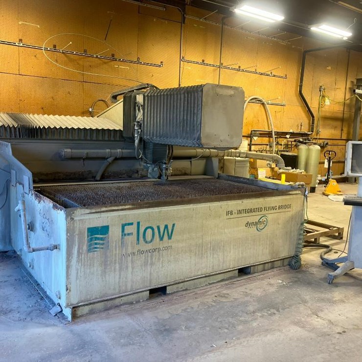 2007 FLOW WATERJET, INTEGRATED FLYING BRIDGE, 48" X 96" CUTTING CAPACITY, FLOW PORTABLE PEDESTAL CON