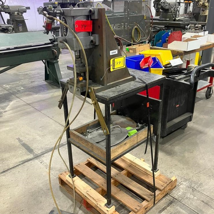 SHEFFER PUNCH SPINNER, PNEUMATIC, FOOT PEDAL CONTROL