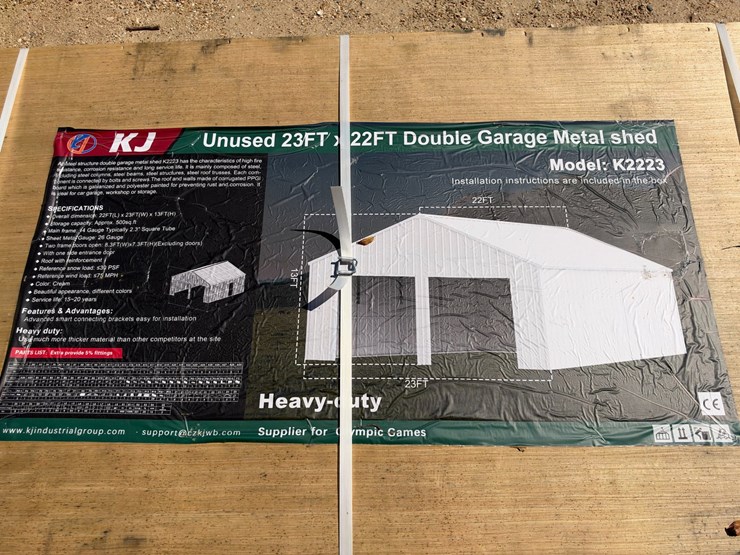 #5109-•-23ftx22ft-double-garage-metal-shed-image-4