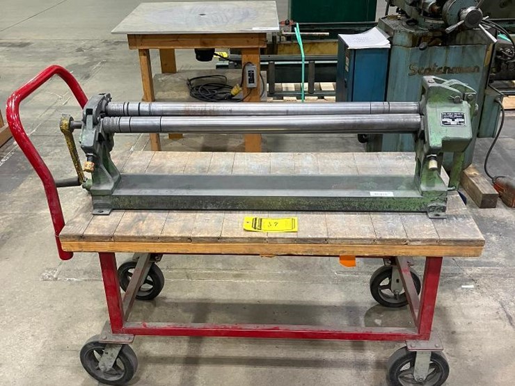 peck,-stow-&-wilcox-model-381d-manual-plate-bending-slip-roll,-36"-x-22-gauge,-s/n-3/73-image-1