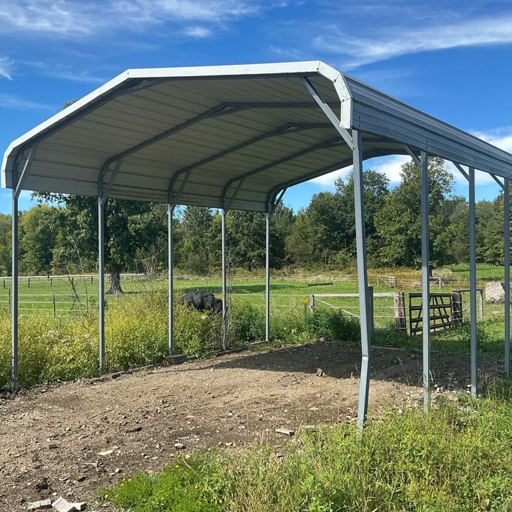 #176 • 18 x 20 Freestanding Metal Carport Canopy