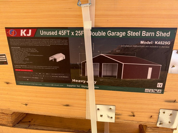 #5104-•-45ftx25ft-double-garage-steel-barn-shed-image-4