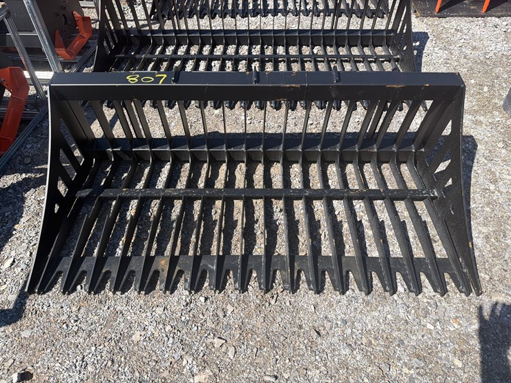 #807-•-63”-skid-steer-rock-bucket-image-1