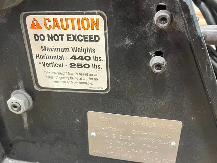 team-industries-electric-variable-speed-welding-positioner,-model-md-wp440,-s/n-wp-891,-440-lb.-max-image-4