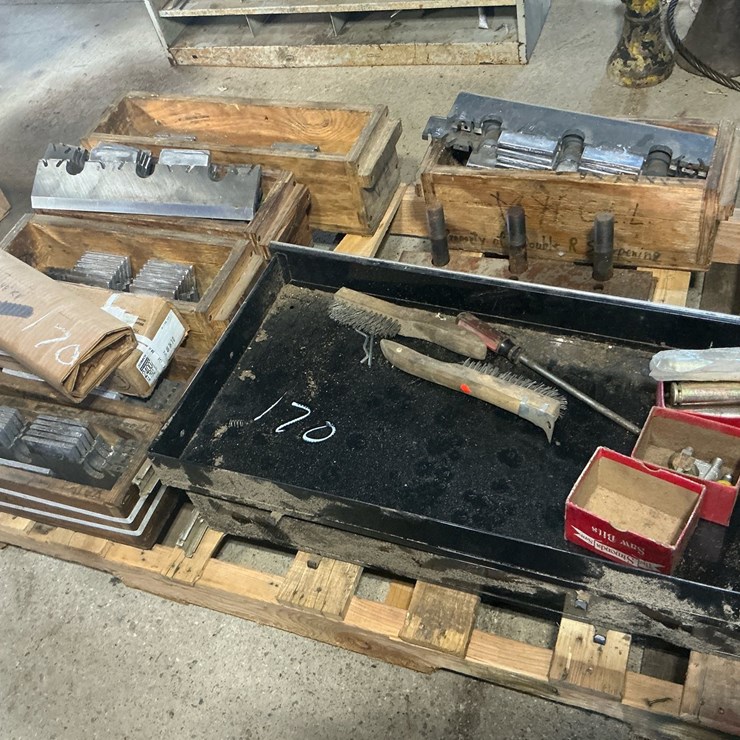 #170 • Industrial Machine Knives, Tooling Plates, Steel Fixture Block, Hand Tools, and More