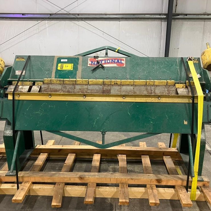 NATIONAL SHEET METAL MANUAL FINGER BREAK, MODEL U6-7212, S/N 664-797, 6' X 12 GAUGE