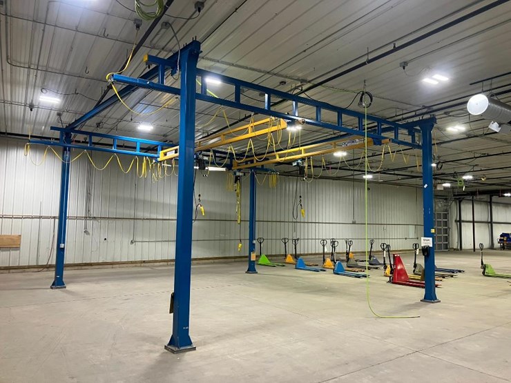 gorbel-2,000-lb.-capacity-dual-bridge-self-supporting-free-standing-crane-system,-24'-x-24'-frame,-1-image-2