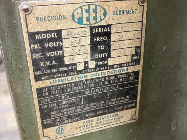peer-fr-420-spot-welder,-s/n-12774,-220v,-20-kva,-automatic-weld-timer-control-image-3