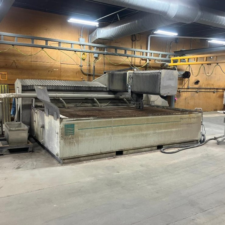 2005 FLOW WATERJET MODEL 713633-1 CNC WATERJET, INTEGRATED FLYING BRIDGE 6012, 60" X 144" CUTTING CA