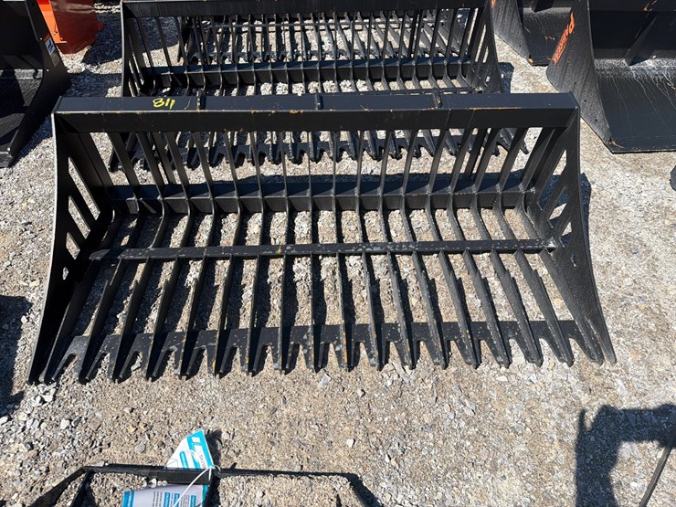 #811-•-63”-skid-steer-rock-bucket-image-1