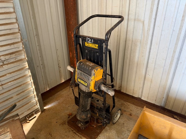 #121-•-dewalt-demolition-hammer-on-wheeled-cart-with-tamper-plate-image-1