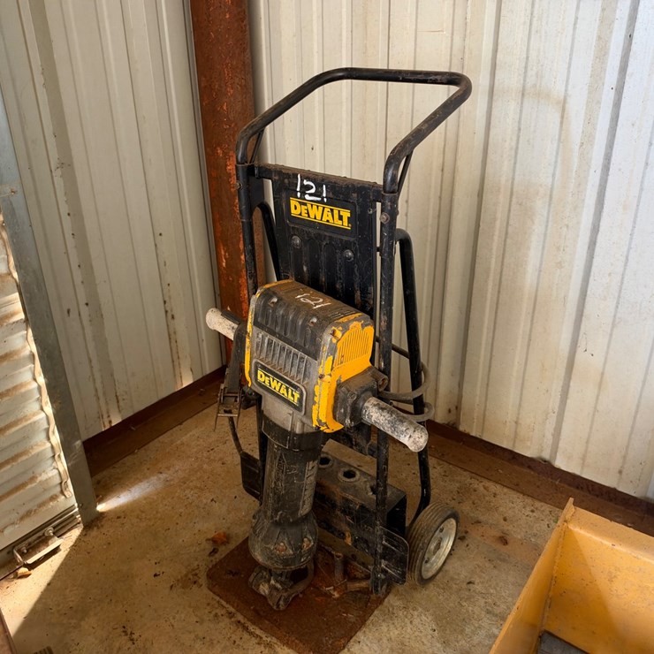 #121 • DEWALT Demolition Hammer on Wheeled Cart with Tamper Plate