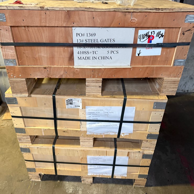 (3) CRATES W/ (10) 7-1/16” 15K WP 410SS GATES & (5) 7-1/16” 15K STEEL GATES