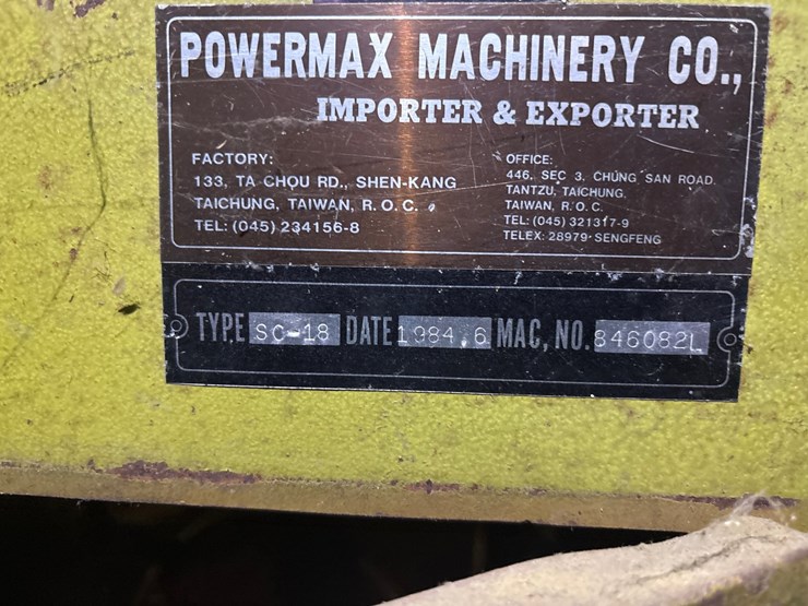 #164-•-powermax-machinery-co.-sc-18-industrial-saw-with-roller-conveyor-image-6