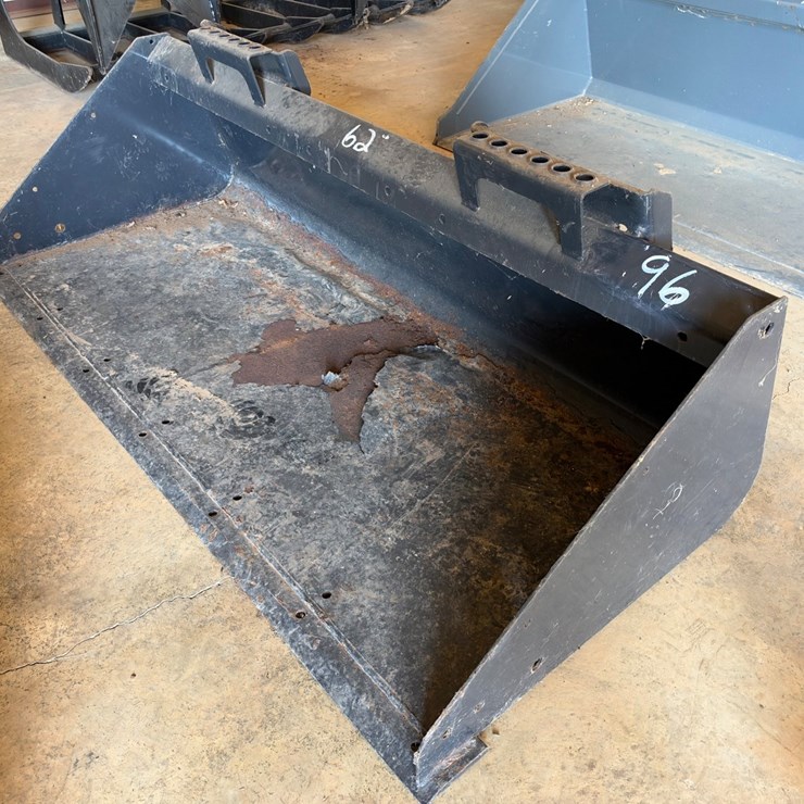 #96 • 62 inch Steel Skid Steer Quick Attach Loader Bucket