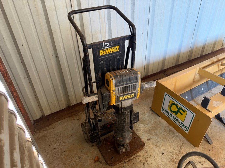 #121-•-dewalt-demolition-hammer-on-wheeled-cart-with-tamper-plate-image-2