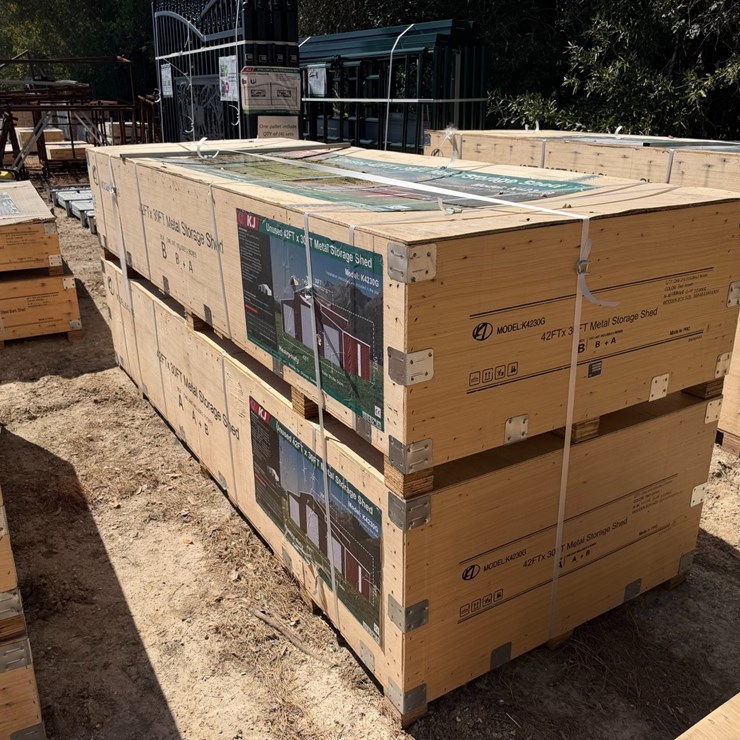 #5116 • Unused 42FT x 30FT Metal Storage Shed