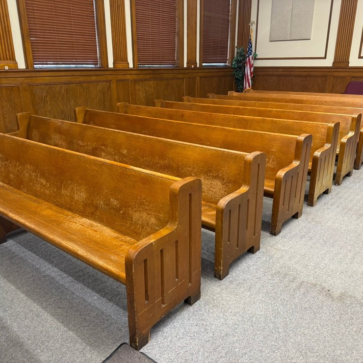 #46849 • Lot of (5) Pews INV#46849