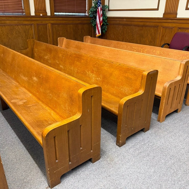 #46850 • Lot of (4) Pews INV#46850