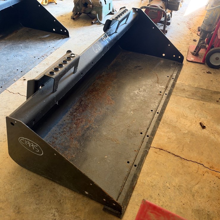#94 • 62 Inch Steel Skid Steer Loader Bucket Attachment