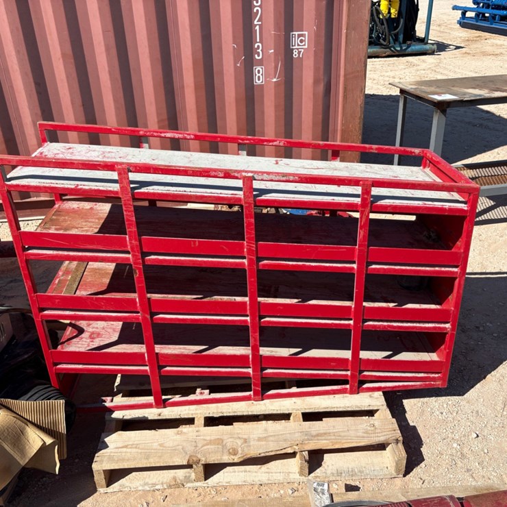 (2) metal shop tables & tool rack